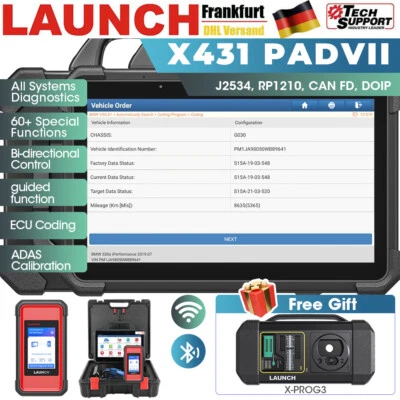2025 LAUNCH X431 PAD VII PAD 7 Elite OBD2 Scanner ECU Programming Coding IMMO - Image 1 of 4