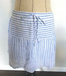 VINEYARD VINES by Shep & Ian  Eyelet Stripe Skirt  YACHT BLUE/White  Sz MD  NWT - Picture 1 of 6