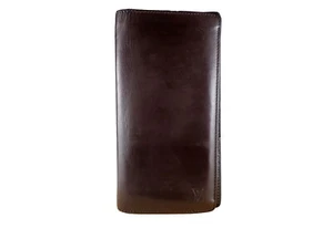 Louis Vuitton Long Wallet Nomade Leather Brazza M85093 Men's Dark Brown - Picture 1 of 12
