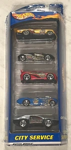 2000 Hot Wheels City Service Vehicle 5 Car Set (Postal, Parking Control, Power & - Bild 1 von 2