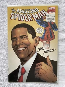 Amazing Spider-Man 583 2nd Print OBAMA 🇺🇸 signed JOHN ROMITA Sr COA Key Marvel - Bild 1 von 7