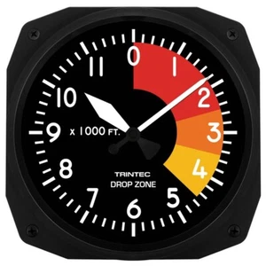 New Trintec 10" Aviation Drop Zone Instrument Clock Aviator DZ-10 - Picture 1 of 2