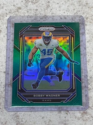 BOBBY WAGNER ~ 2022 Panini Prizm #166 Green Prizm PWE Rams - Image 1 of 3