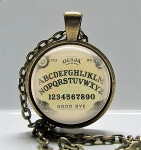 Ouija Board Round Setting Pendant Charm or Keychain Jewelry Game Board Image - Picture 1 of 1