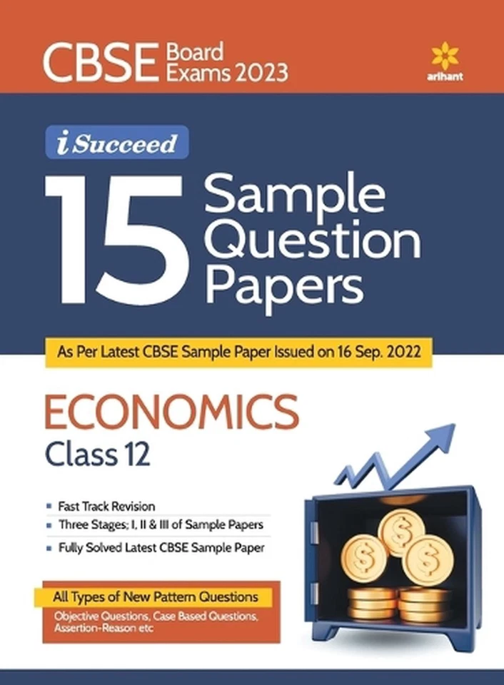 Cbse Board Exam 2023 I Succeed 15 Sample Question Economics Papers Class 12 by S - Image 1 of 1