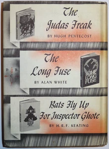 Detective Book Club 1974 Judas Freak, Long Fuse, Bats Fly Up for Inspector Ghote - Imagen 1 de 9