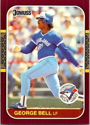 George Antonio Bell Toronto Blue Jays Donruss 39 1987 Baseball Card - Image 1 of 2