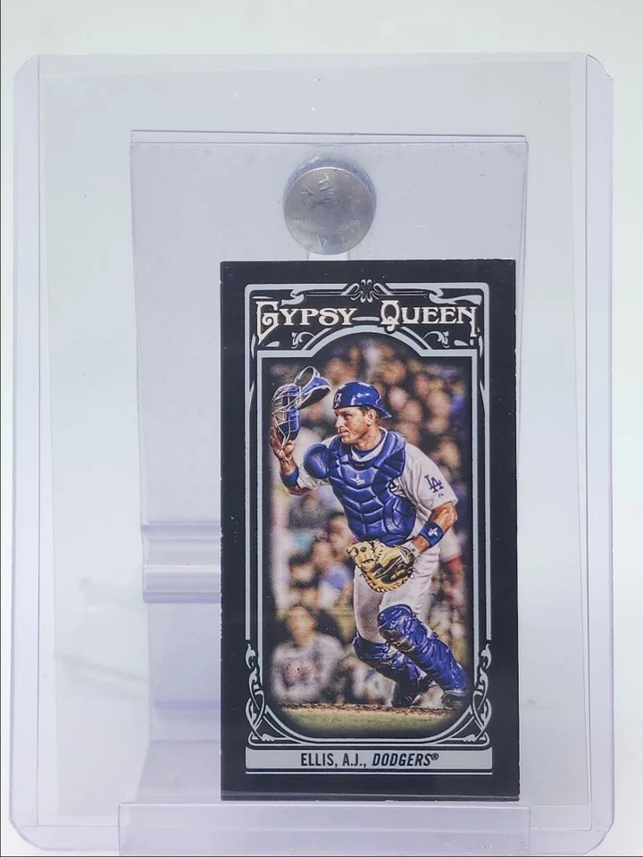 A.J. ELLIS 2013 TOPPS GYPSY QUEEN ONYX BLACK MINI DODGERS /199 Q0333 - Image 1 of 2