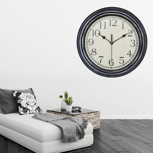 12 Inch Imitation Wood-colored Wall Clock Office Alarm Electronic - Bild 1 von 11