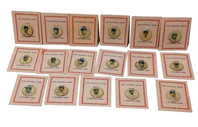 Baseball Pins 1939 "Our National Game"  17 pins on original cards - Image 1 of 4