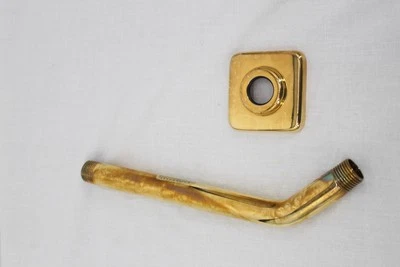 Accesorio de baño de latón pulido brida brazo de ducha Waterworks Studio Ludlow nuevo Foto 1 de 4