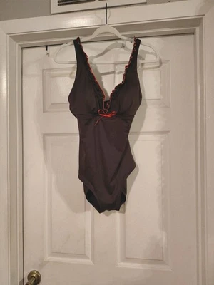 Traje de baño de una pieza marrón Gabar para mujer Foto 1 de 4