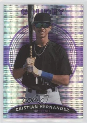 2022 Goodwin Champions Goudey Platinum Purple Pulsar /23 Cristian Hernandez - Image 1 of 2