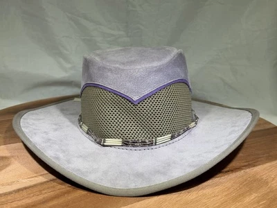 Head N Home Gamuza Púrpura Cheyenne Mujer Sombrero de Vaquero Cuero Talla M Foto 1 de 4