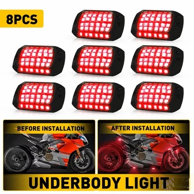 8x 36-LED Luz Barras Resplandor Roca Chasis Ajuste Universal Rojo Luz Ambiental Lámpara Foto 1 de 4