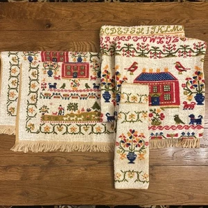 Juego de toallas Fieldcrest American Sampler-Vintage-Tela de rizo-NUEVO SIN ETIQUETAS - Imagen 1 de 6