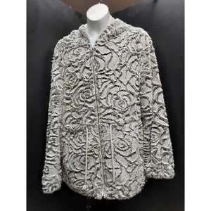 Strickjacke Hoodie von Knapp Studio Gr. Small Reißverschluss vorne schwarz-weiß weich waschbar - Bild 1 von 6