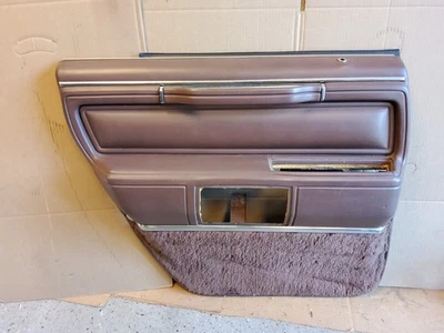 1980-1989 Lincoln Towncar Town Car Driver Left Rear Door Panel OEM BROWN VY - Image 1 of 4