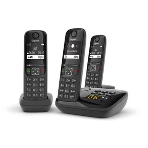 Gigaset As690Ar Trio Dect Telefoon Zwart - Zdjęcie 1 z 4