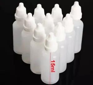 50Pcs 15Ml Empty Plastic Soft Squeezable Dropper Bottles Dropping Container Vial - Picture 1 of 6