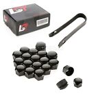 20X Wheel Bolt Caps 17 Mm Black Shiny Theft Protection For Chevrolet