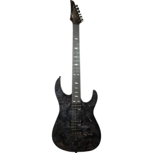 Legator N6SS Ninja 6 Super Shred Guitar, Ebony Fretboard, High Gloss Black Burl - Picture 1 of 3