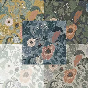 Galerie Apelviken Anemone Floral William Morris Style Wallpaper - Picture 1 of 11