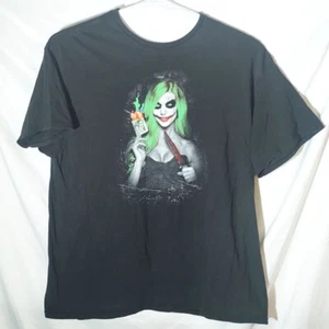 Lady Joker Tee Black Shirt Adults By Get Down Art Size 2XL Rare - Picture 1 of 4