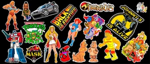 80's Tribute Contour Cut Vinyl Sticker Bundle - Picture 1 of 1