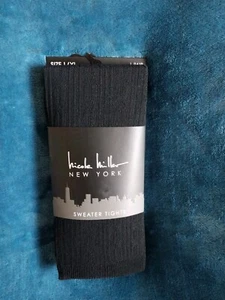 Nicole Miller Women's Opaque Sweater Tights Size (Black) Size Large/X-Large - Picture 1 of 5