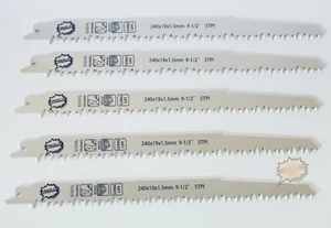 5 Stück HCS S1531L 5TPI Säbelsägeblatt für Tigersäge Holz, Grünholz, Bauholz - Bild 1 von 3