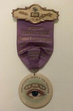 Antique 1901 IOOF Grand Lodge Of Gettysburg Pa, Odd Fellows Pin, Badge, Ribbon