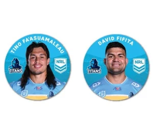 GOLD COAST TITANS NRL TEAM PLAYER IMAGE BUTTON BADGES FA'ASUAMALEAU FIFITA - Picture 1 of 3