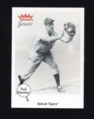2002 Fleer Greats of the Game Hank Greenberg #100 Detroit Tigers - Image 1 of 2