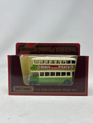 Matchbox Models of Yesteryear Y5 - 1930 Titan Doppeldecker- Robin the new Starch - Image 1 of 4