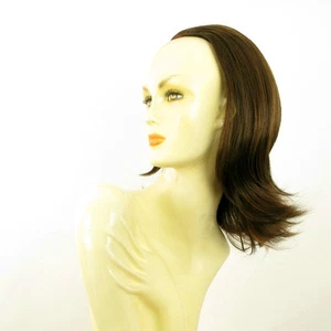DT Half wig HairPiece chocolate poly mesh copper 15.7 :18/6h30 - Imagen 1 de 7