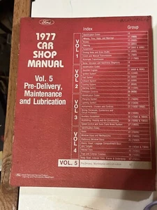 Cool Read 1977 Autowerkstatthandbuch Vol5 Vorlieferung Wartung und Schmierung - Bild 1 von 1