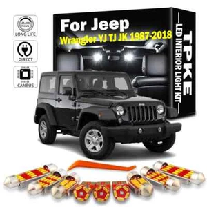 Canbus Car LED Interior Map Dome Light Kit For Jeep Wrangler YJ TJ JK 1987-2018 - Picture 1 of 9