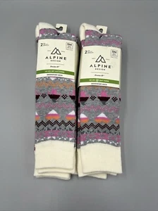 4 Pairs! Girls Alpine Design Snowsport Penguin Space Calf Cut Socks. Sz S, 10-4 - Picture 1 of 6