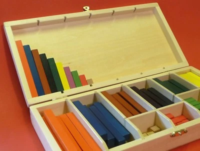 VERTRIEB DURCH WIM-SHOP Kinder Rechenstäbe aus HOLZ 100-teilig in HOLZ-BOX "TOP QUALITÄT" 40-10