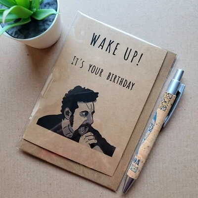System of a Down birthday card - Funny rock band lyrics birthday card - Wake up - Image 1 of 3