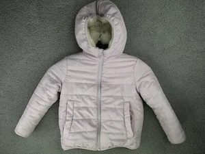 Giacca Tucker + Tate Puffer Ragazza 4T con Cappuccio Rosa Foderata Sherpa Reversibile - Foto 1 di 16