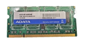 ADATA 1GB DDR2-800 SDRAM SODIMM PC2-6400S CL6 ADOVE1A0834E Memory Module RAM - Picture 1 of 2