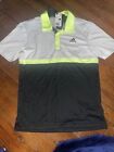 Adidas Heath Polo Ee2952 Tri Color White Black Highlighter Yellow Size Small Nwt