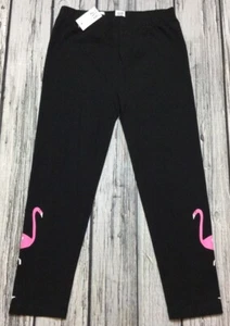 Gap Girls X-Large 12 Black & Pink Flamingo Capri Leggings. Nwt - Picture 1 of 4
