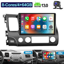 Produktbild - 8-Core Android 13 Autoradio Carplay GPS Navi 4+64GB Für Honda Civic VIII 2006-11