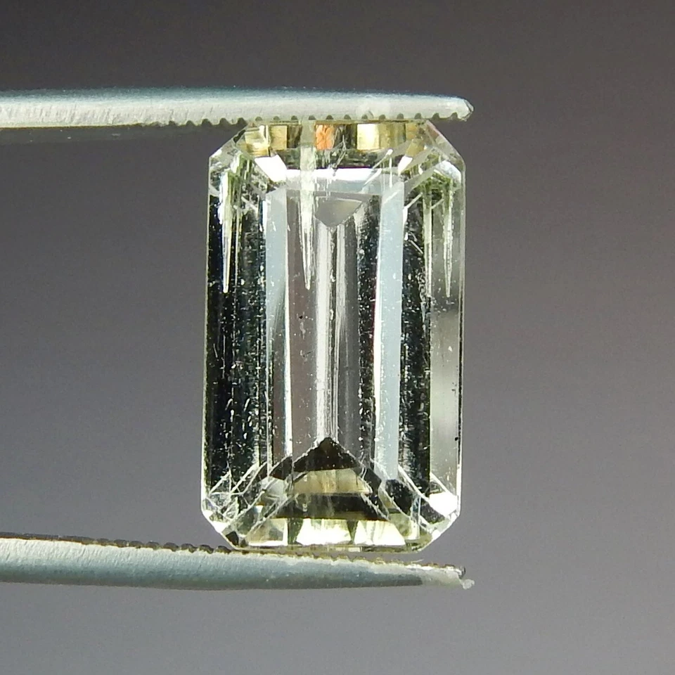8.7ct Scapolite Rutiles RARE Negative Crystal Natural Mined Unheated Emerald Cut - Image 1 of 4