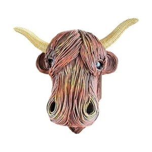 Unique Design Resin Cow Head Decors Wall Mounted Artistic Home Decorations - Picture 1 of 8