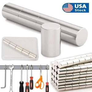 15*10mm Super Strong N52 Cylinder Neodymium Mini Fridge Magnets Rare Earth Lots - Picture 1 of 11