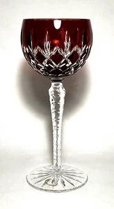 AJKA ~ Beautiful Ruby Red Cut-To-Clear 7 Oz. HOCK WEINGLAS (Arabella) ~ Ungarn - Bild 1 von 6